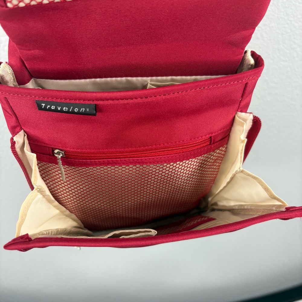 Travelon Red Crossbody Anti-Theft Organizer Travel Purse - Picture 5 of 12